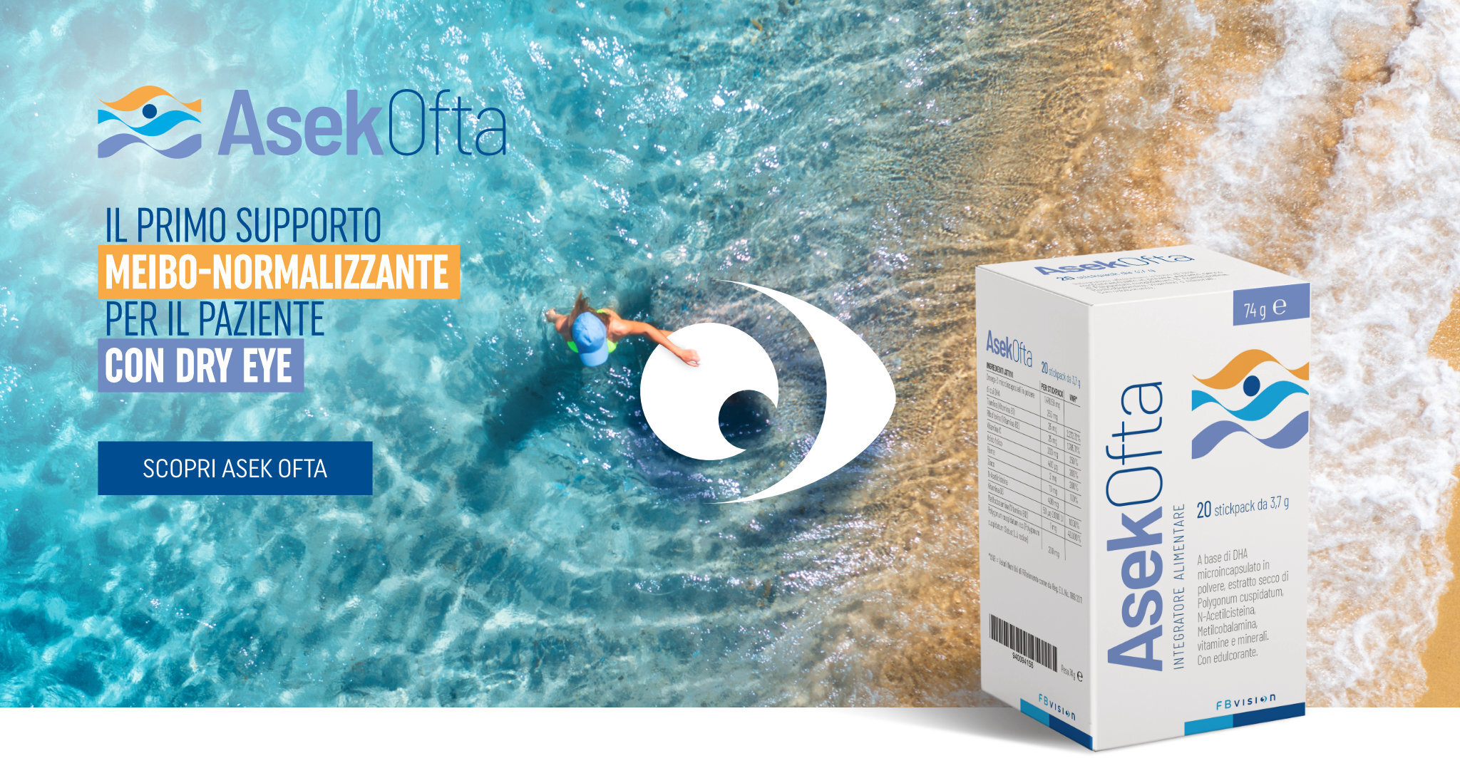 AsekOfta, il primo supporto meibo-normalizzante per il paziente con dry eye. Scopri AsekOfta